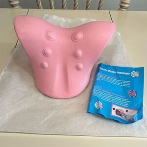 Gravity Shiatsu Massager Cervical Neck Shoulder Pillow Pink